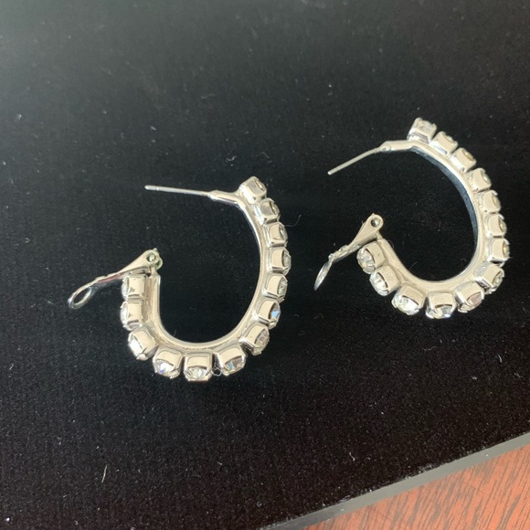 Vintage Rhinestone Earrings - Picture 9 of 11